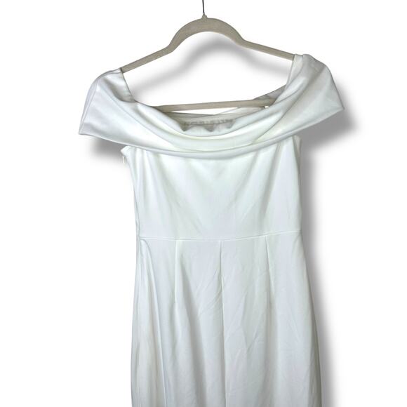 Lulus Bridal NWT Exceptional Romance White Off-the-Shoulder Mermaid Maxi Dress - Picture 8 of 10